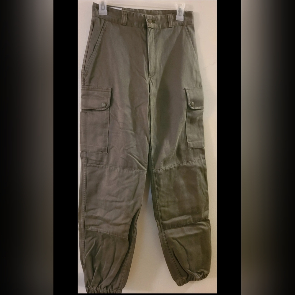 Nasty Gal Army Green Cargo Joggers Womens Size Small
